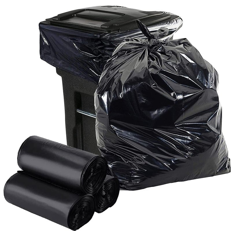 33 Gallon Trash Bags Heavy Duty Black Garbage Bags Upgraded Version Large Trash Bag Can Liners 32x39Inch 30 Gallon 32 Gallon 35 Gallon Trash Bags 60 Count